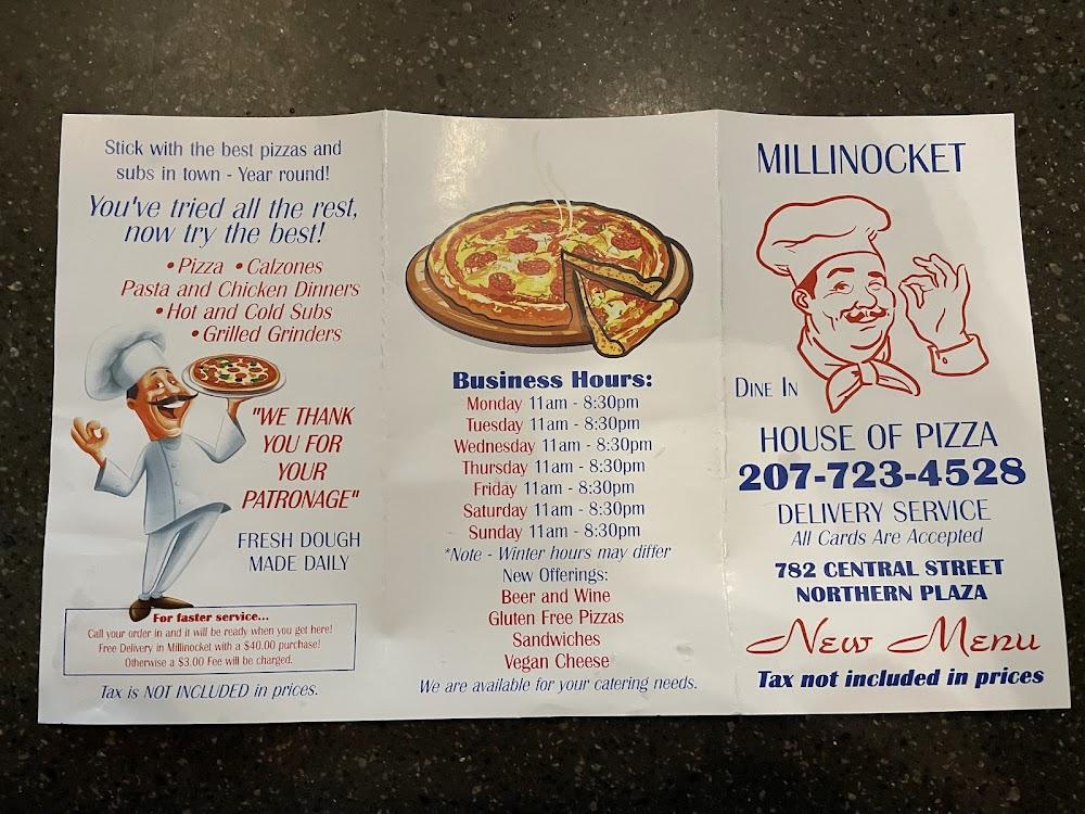Millinocket House of Pizza Menu image 1